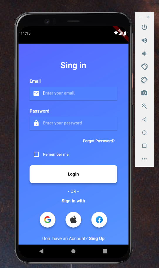 A Simple Login UI Example For Flutter