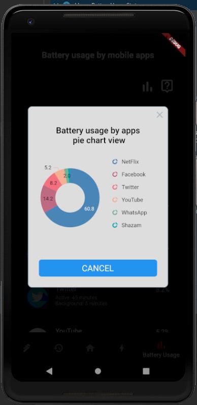 Battery State Management mobile application Using Flutter