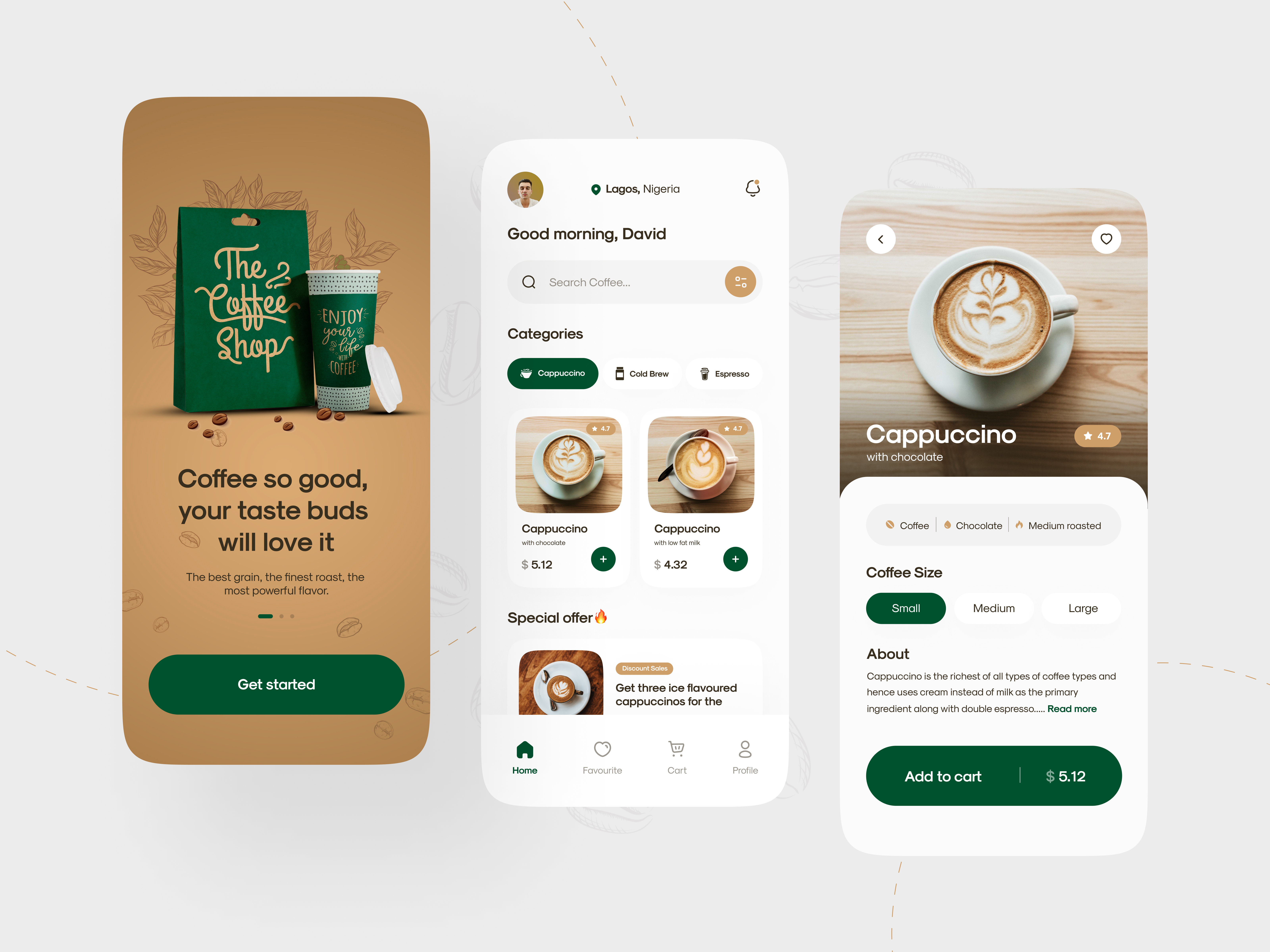 Coffee shop mobile application built with Flutter