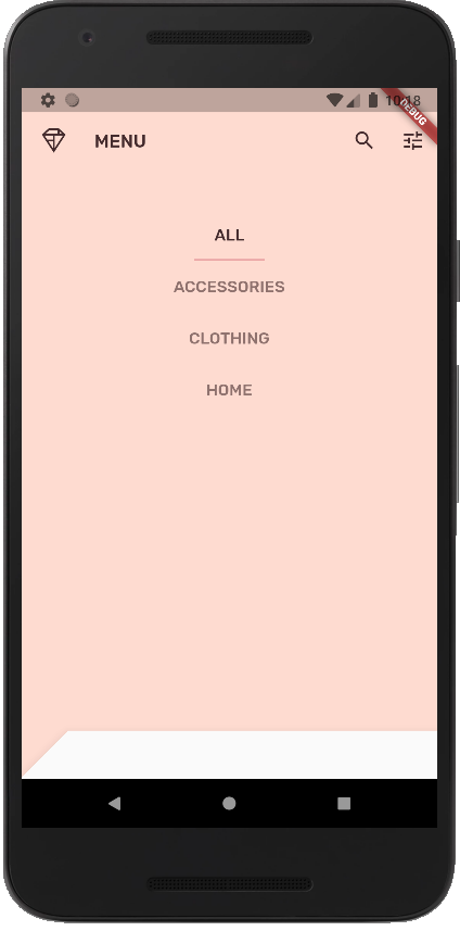 E-commerce app that sells clothing and home goods