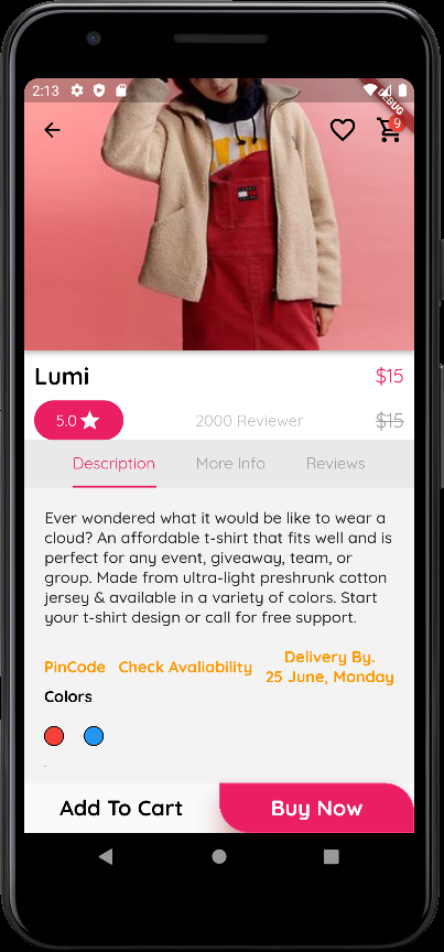 E-commerce App UI with Flutter