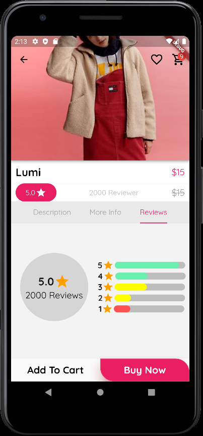 E-commerce App UI with Flutter