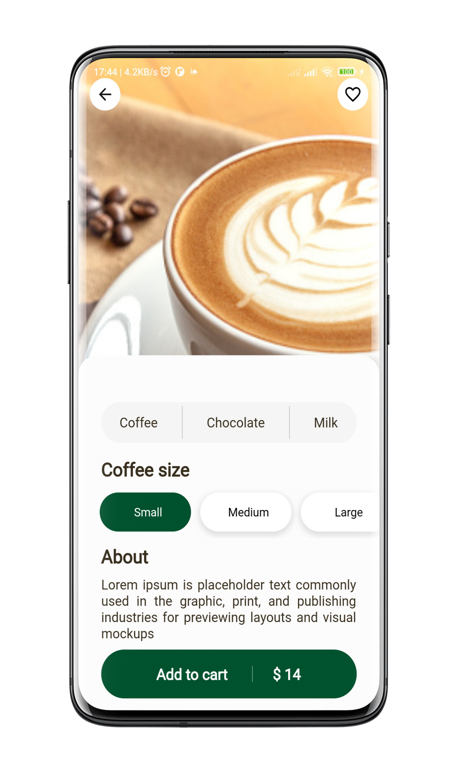 Coffee shop mobile application built with Flutter