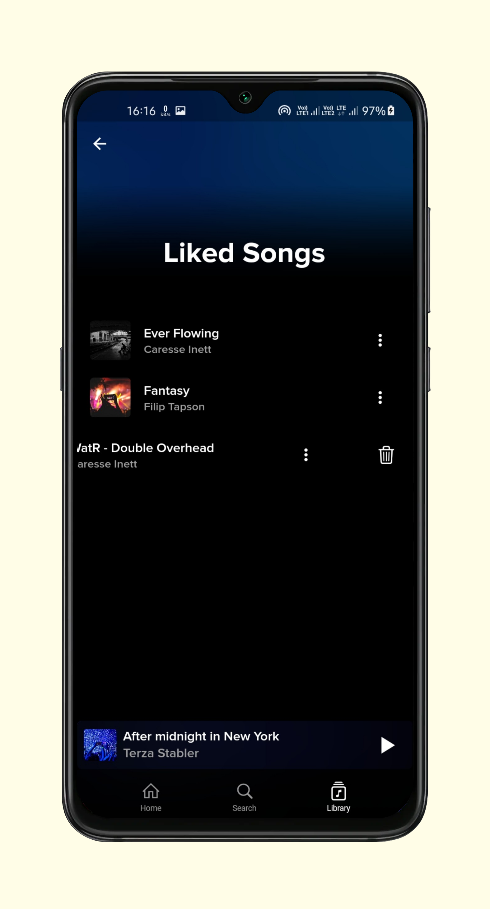 Full-stack music player app written in flutter and dart using node.js music API