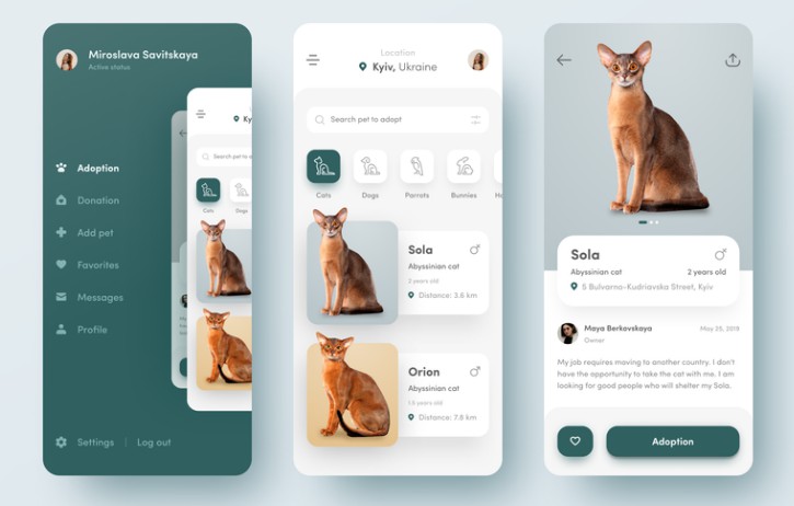 A Pet App UI For Flutter