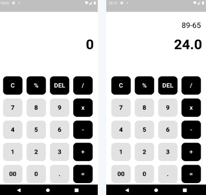 Simple Calculator App using Flutter