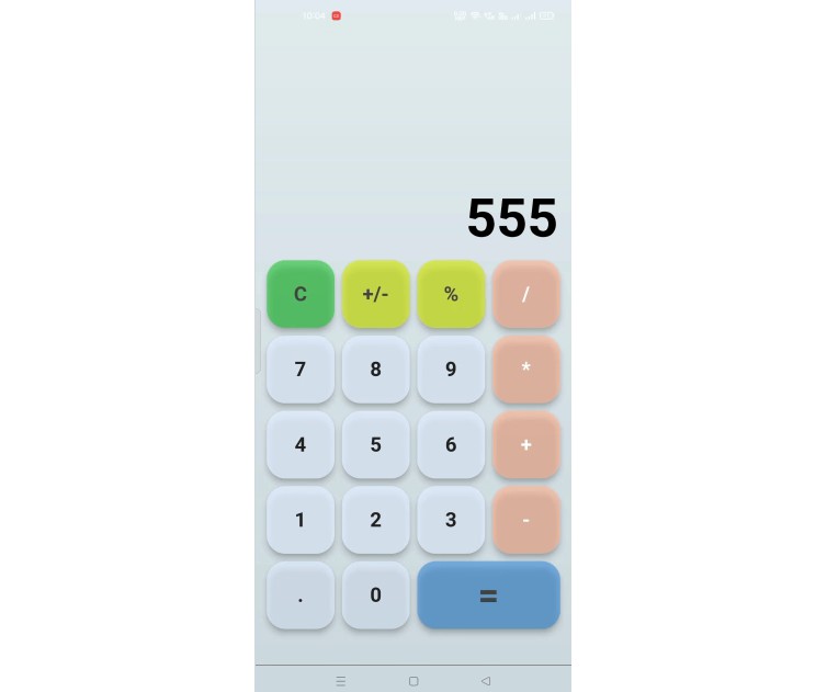 A beautiful Calculator Application Using Flutter