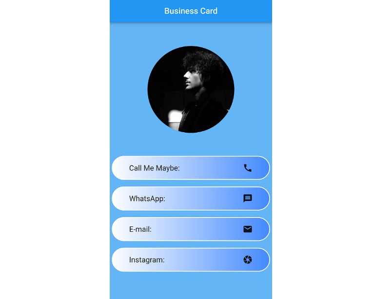 Business Card App Built With Flutter
