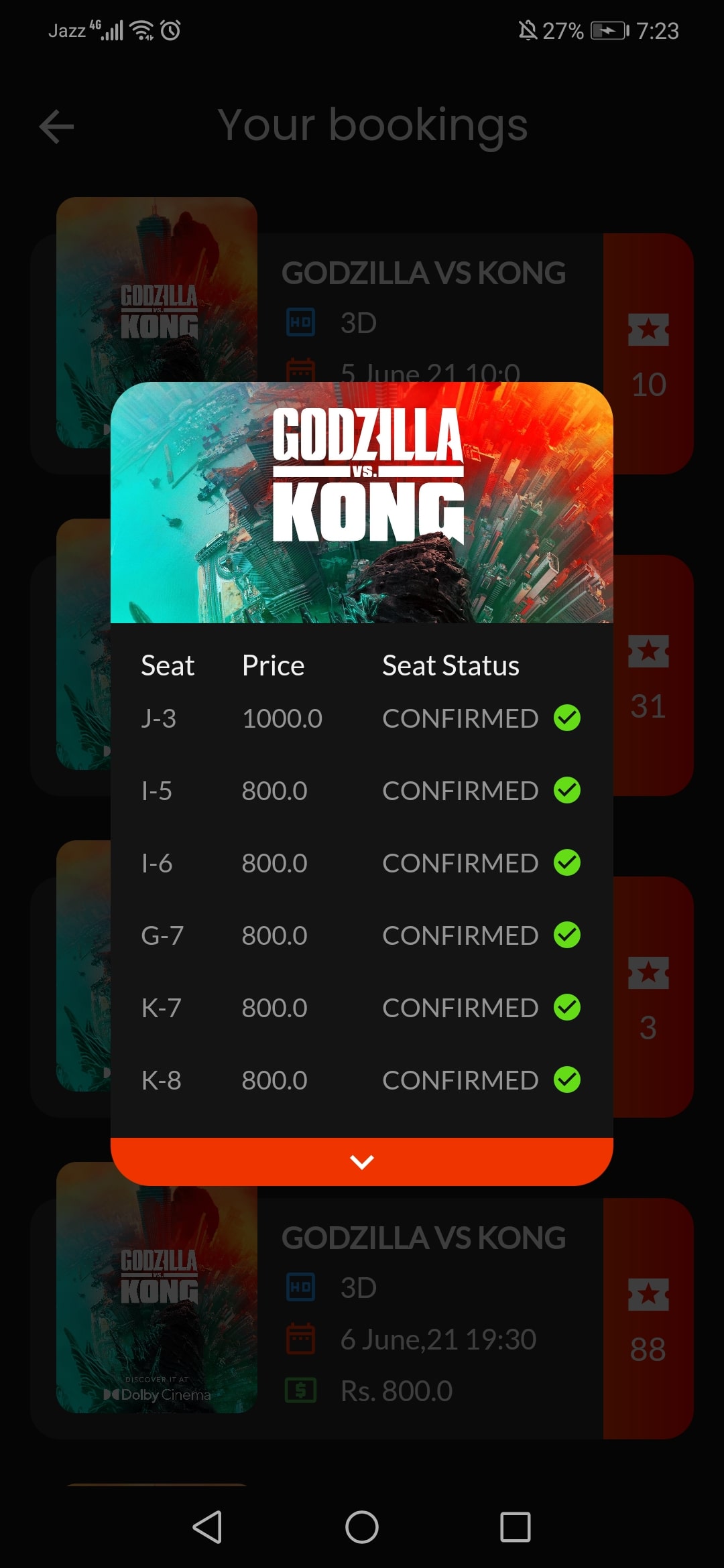 A cinema ticket booking app made with Flutter SDK