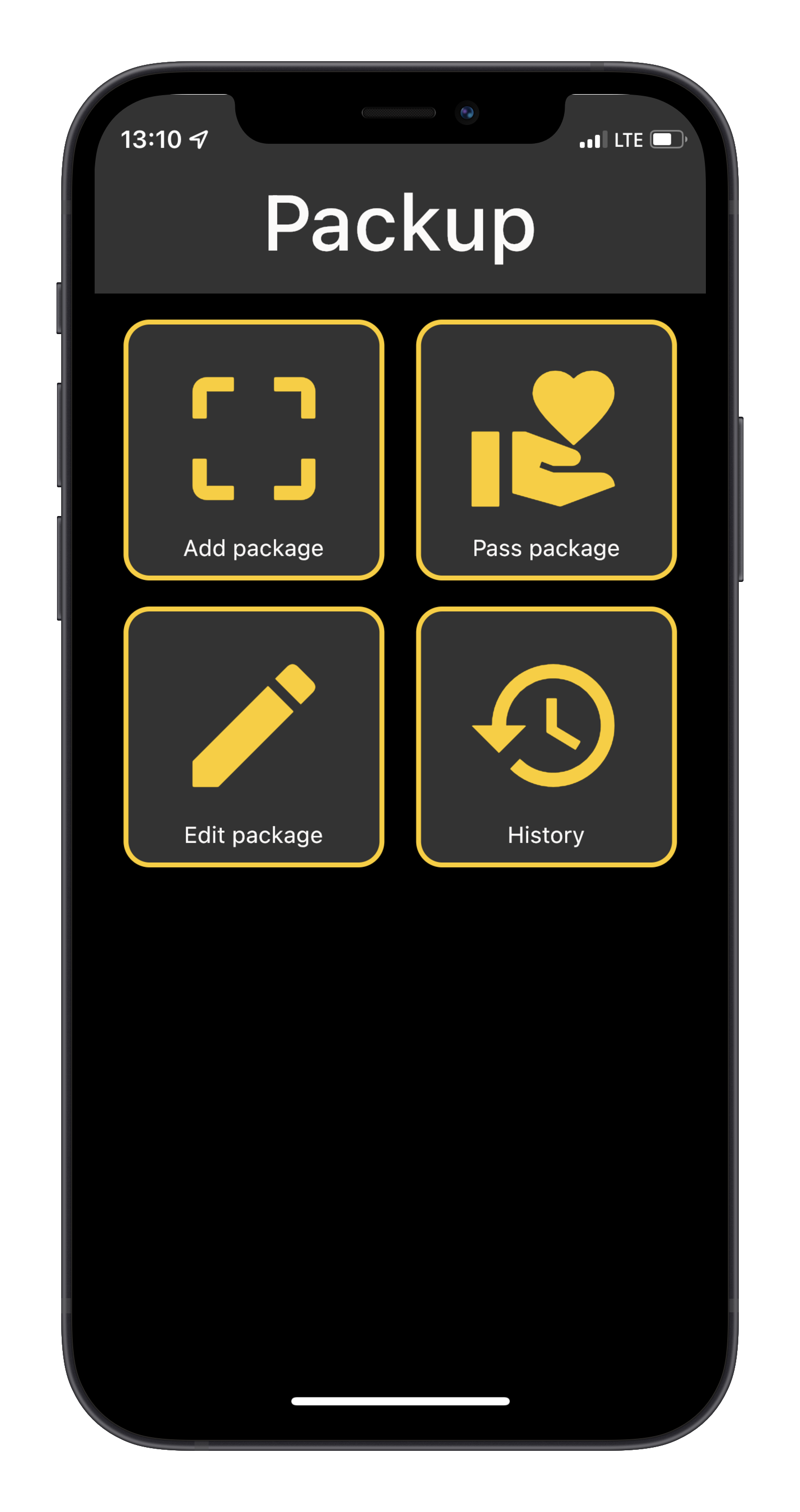 Flutter app for managing delivered packages in office