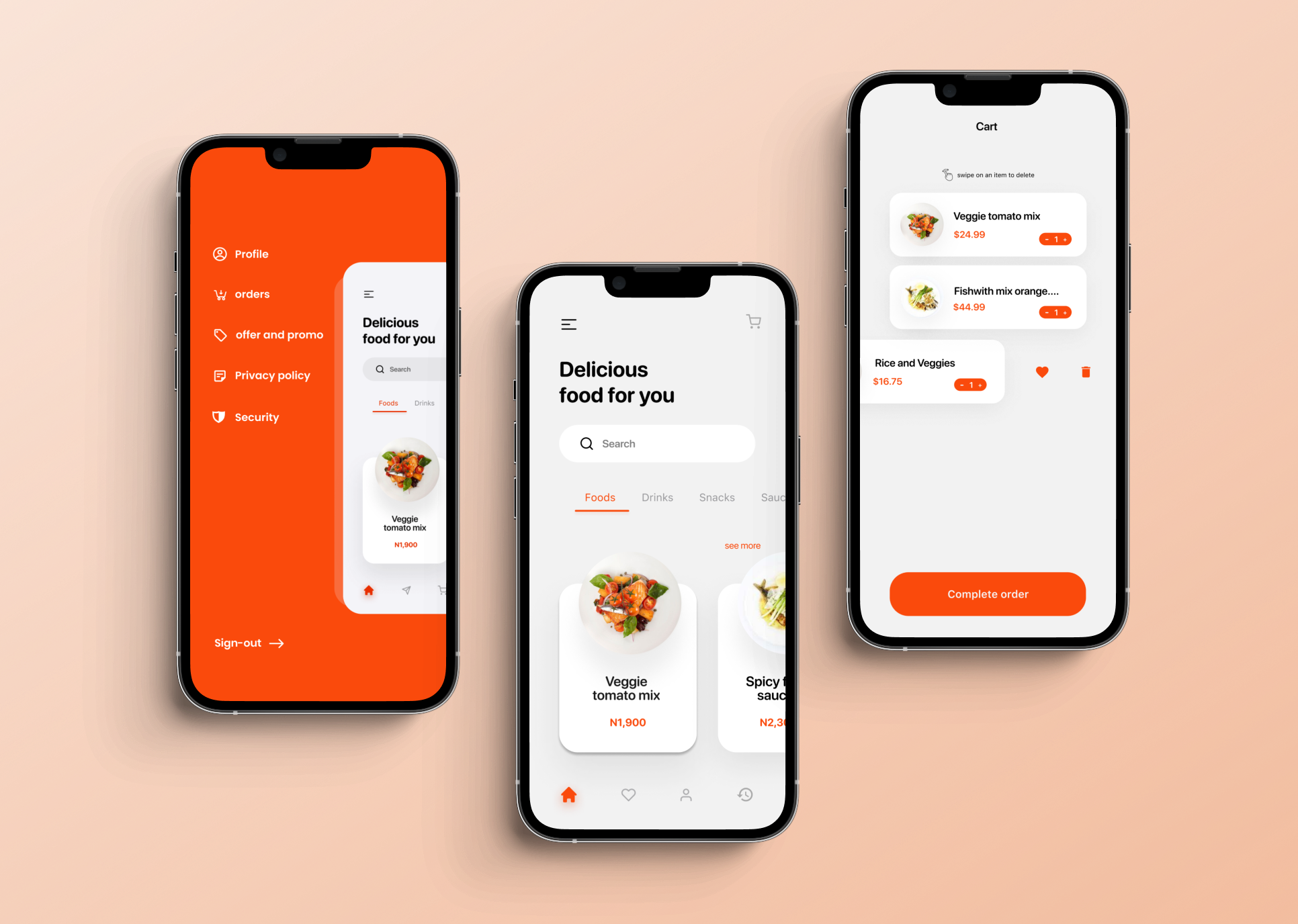 flutter food delivery app with firebase realtime db