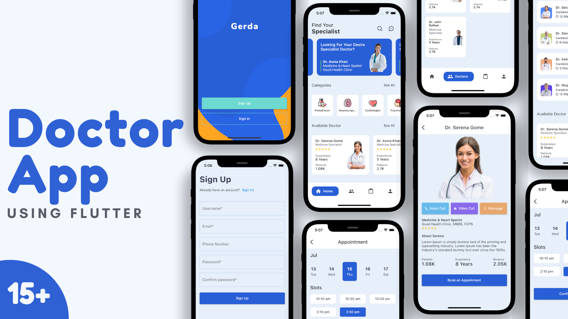 Ready for Building Production-Ready Healthcare/ Doctor Consult Android and iOS app UI using Flutter