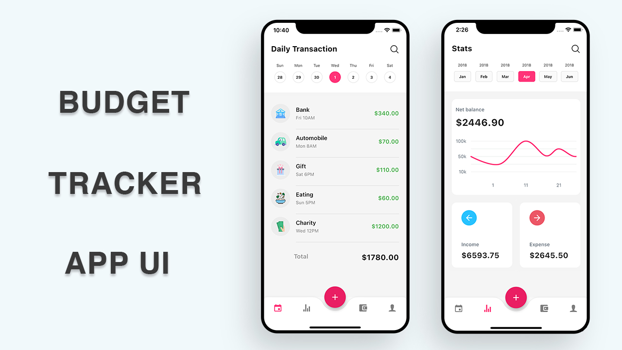 Budget Tracker App UI With Flutter