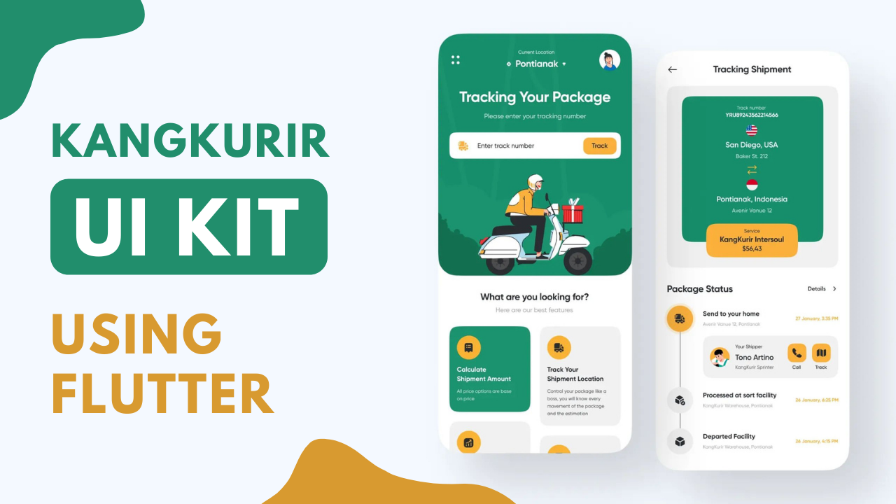 KangKurir UI Kit Built Using Flutter