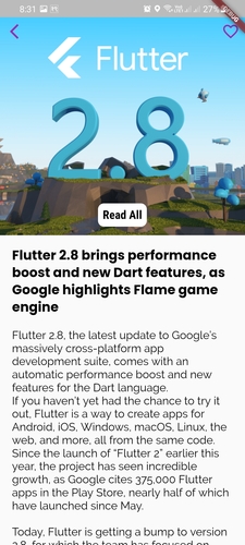 A clean and elegant news app UI for flutter