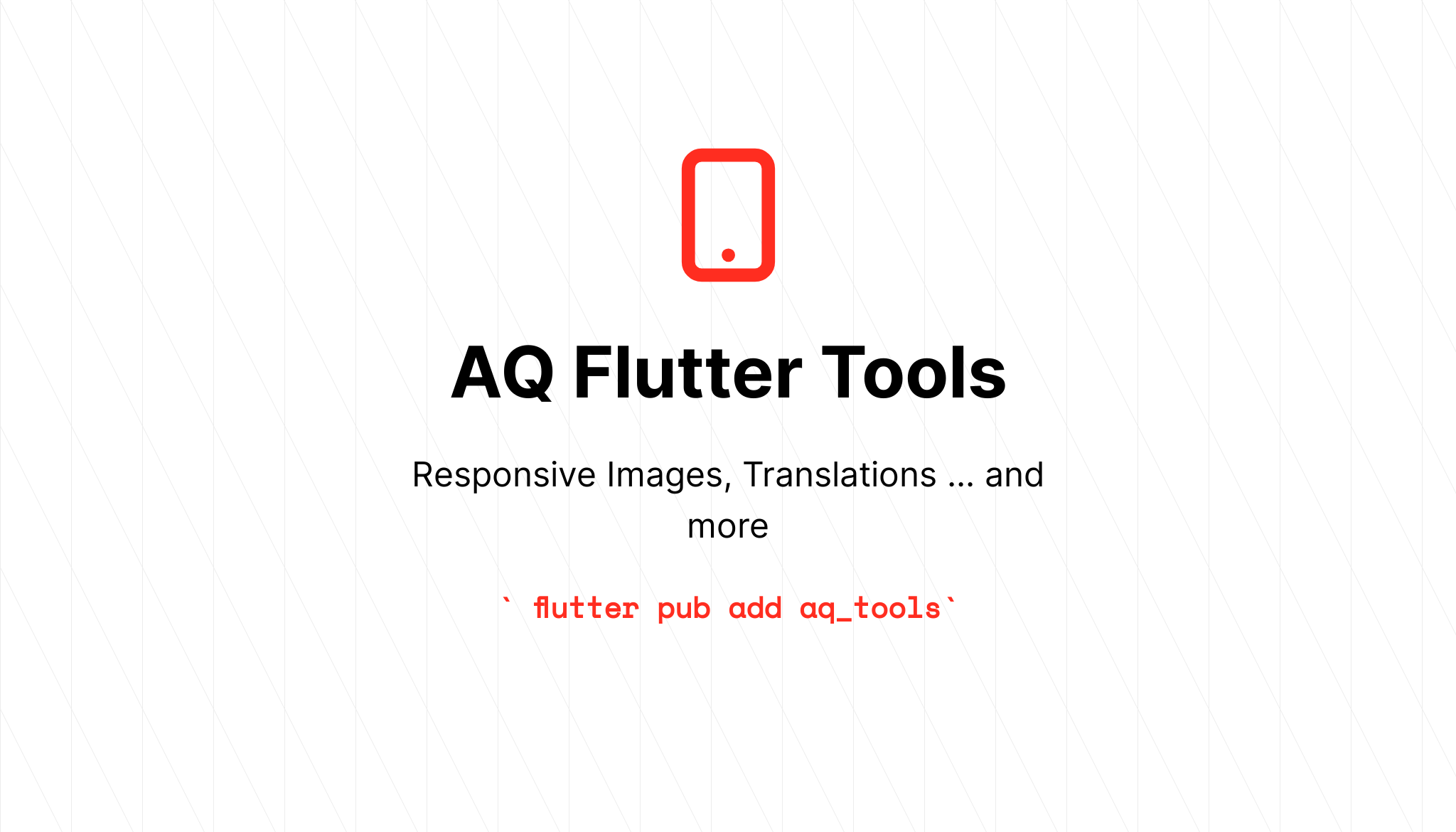 AQ flutter tools - Responsive Images, Translations and more