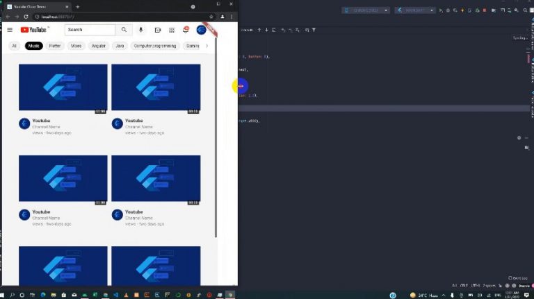 Youtube Clone UI Built With Flutter supports all platforms
