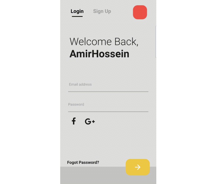 Login & Sign Up UI using Flutter