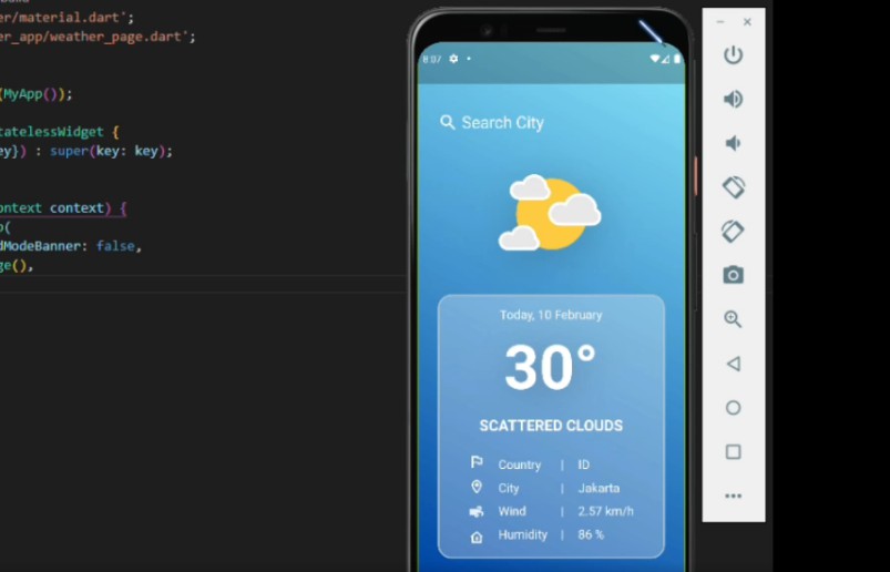 Nothing special it's just a simple weather app with an precise api