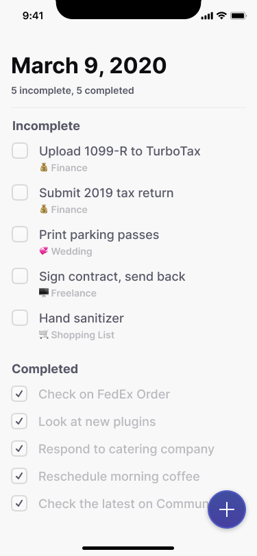 A simple UI for todo app to showcase Flutter features and core concepts