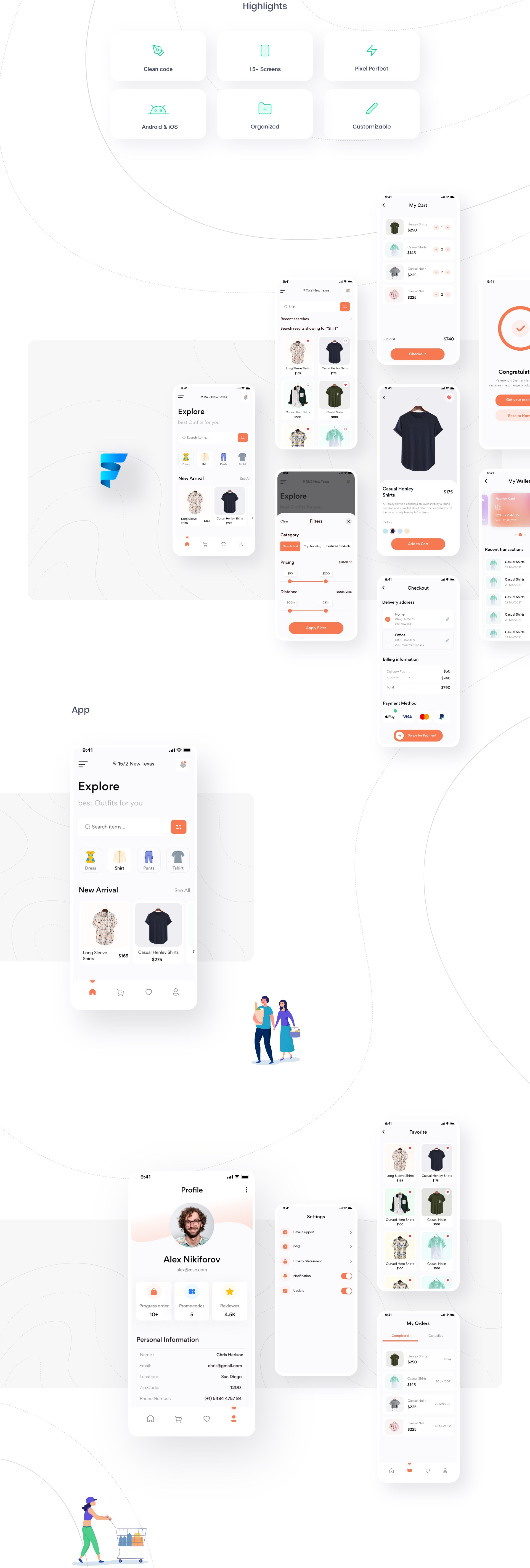 Flutter Shop UI Kit Comes With More Than 15 Screens