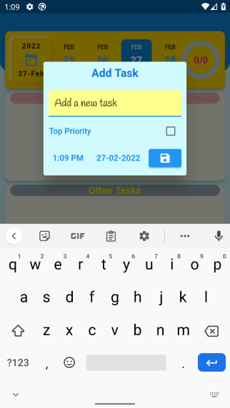 TaskZ: A Simple Todo List App With Offline Storage(Using HIVE) Functionality