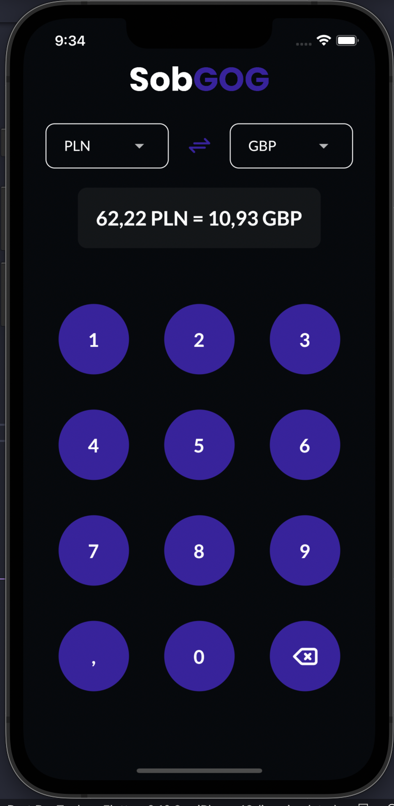 Currency Converter App with support for dark and light mode