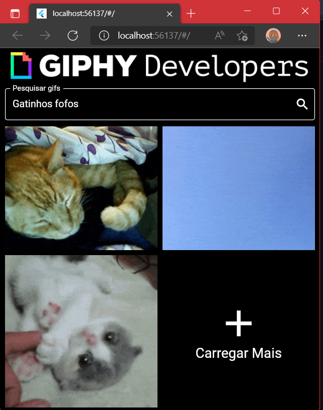 With this app you can see the trending gifs and allows you to search for a specific one, using Giphy API