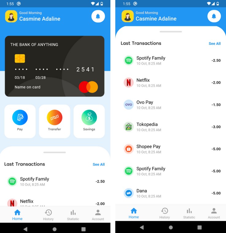 E-Money App Built With Flutter