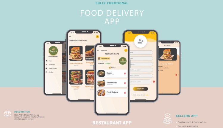 Online food ordering and delivery App with a Admin Web panel, Built Using Flutter