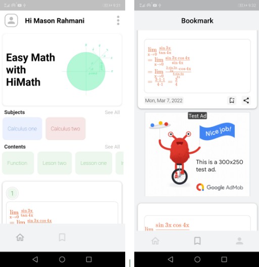 Complete clean coded monitized flutter and firebase math app