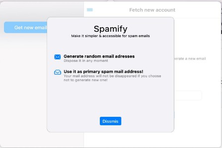 Email client for spams at your mac menubar