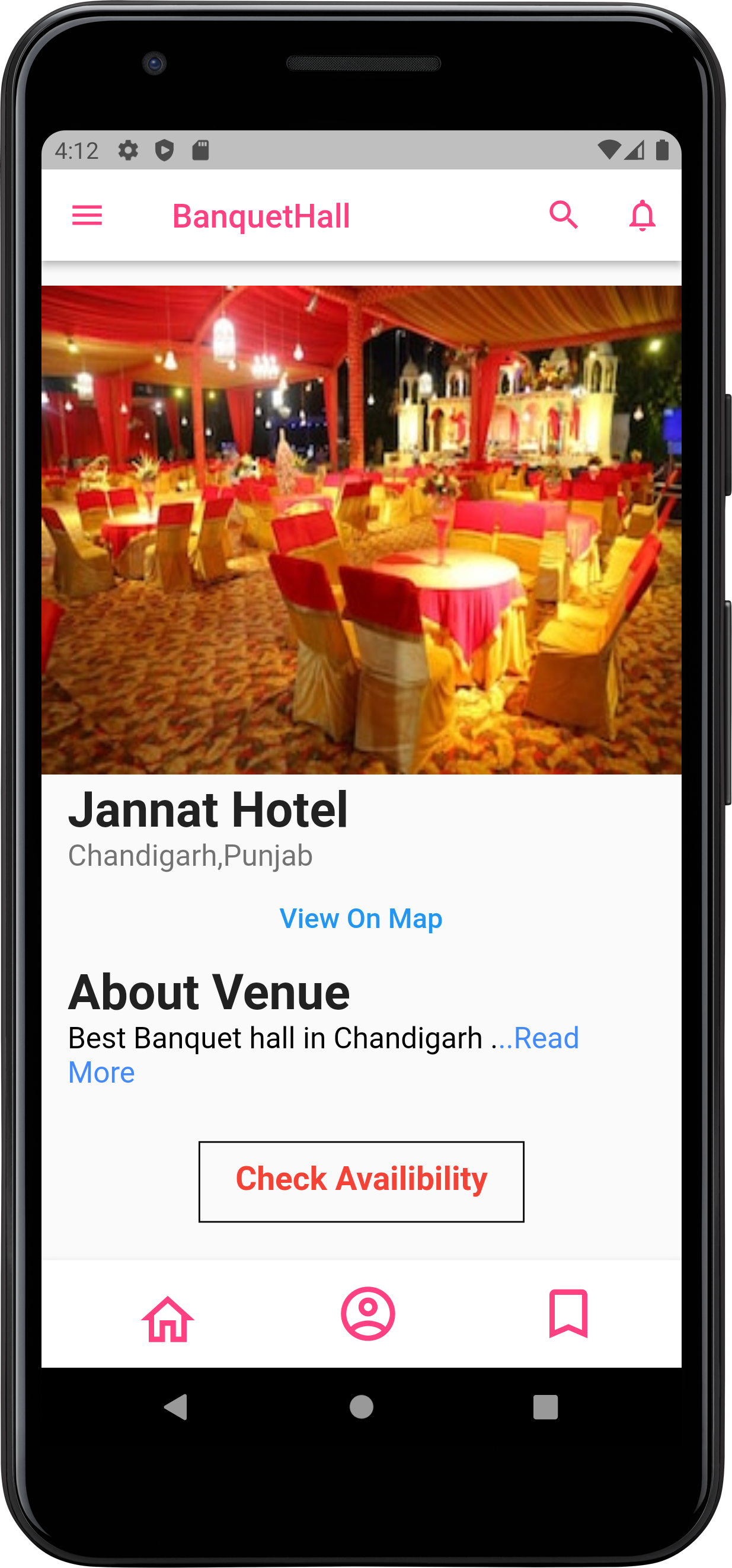 A Banquet hall booking application using Flutter