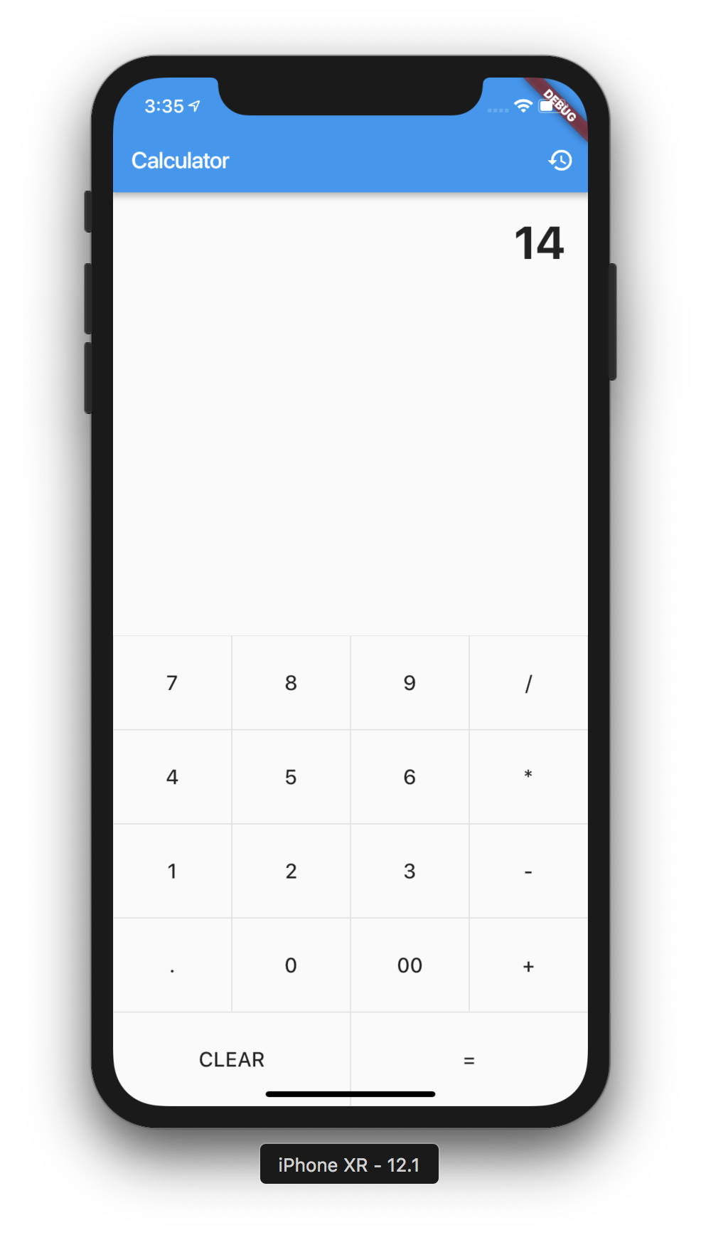 A simple calculator app using flutter