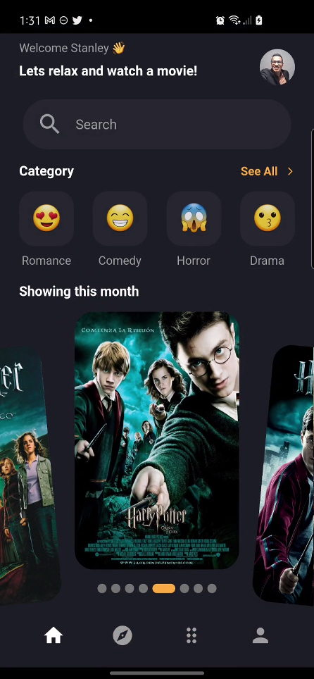 A Flutter Application for buying movie tickets, movie search, see the details of the movie