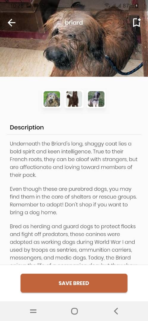 An app for purshasing and exploring different breeds of dogs, built with flutter