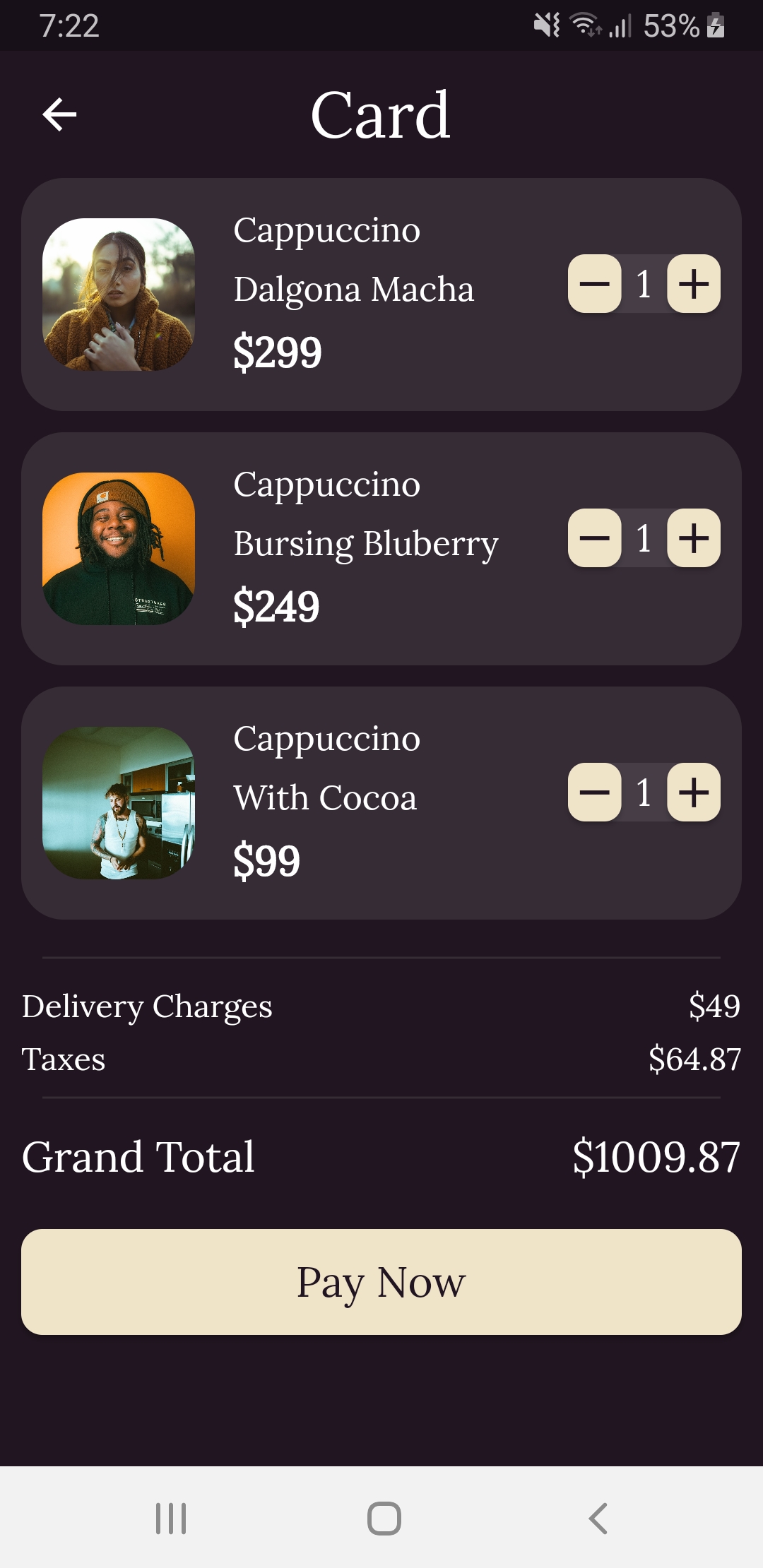 Coffee Shop App Original UI with Flutter