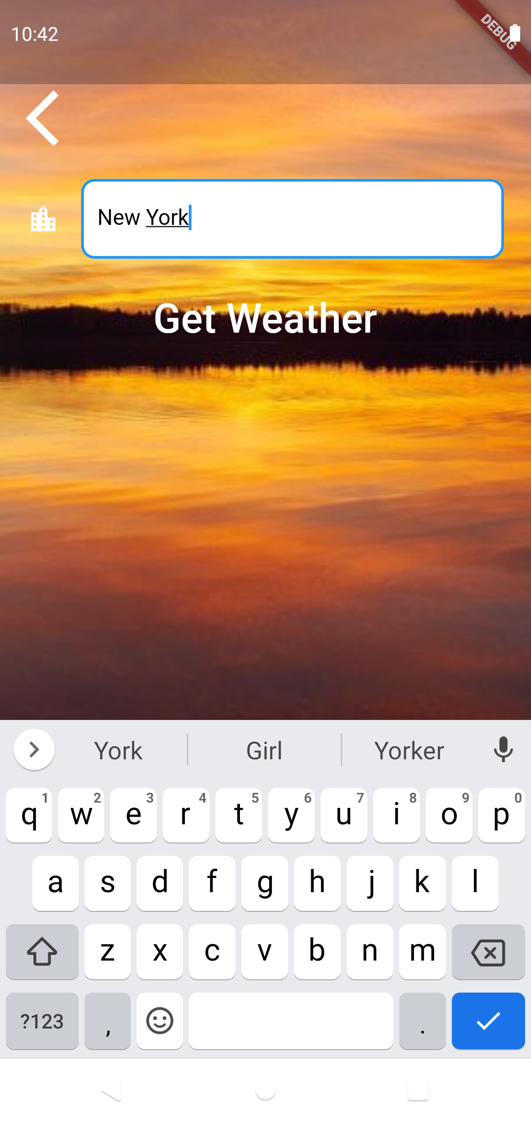 Weather Forecast Application devlopped with Flutter