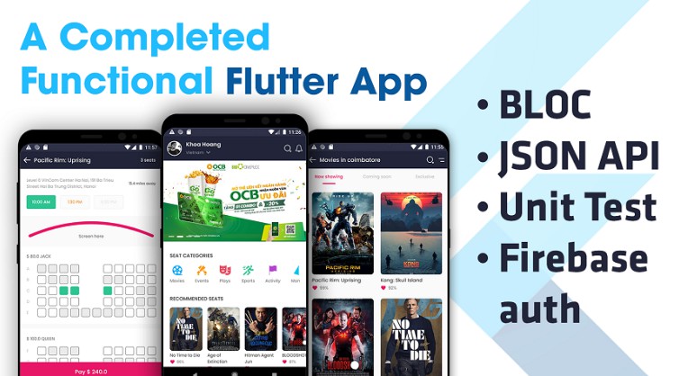 A Completed Functional Flutter App - FindSeat (BLoC + Json API + Unit Test + Firebase Auth)