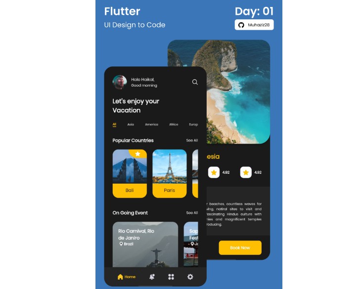 A Travel App UI for Flutter
