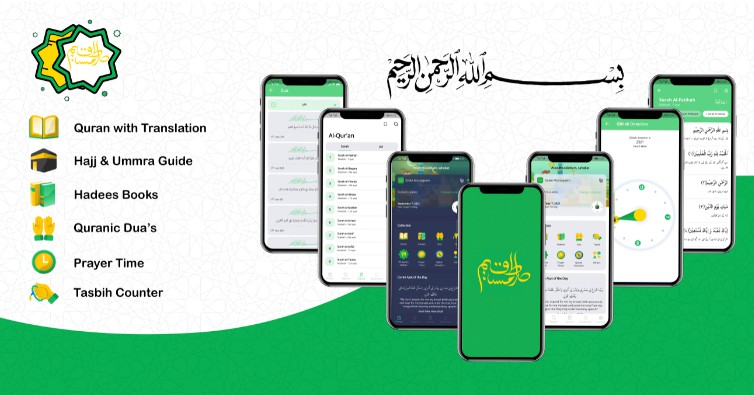 Islamic App with Complete Quran, Prayer time Api, Hadith, & Qibla Direction