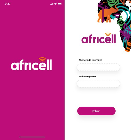 Mobile Application UI for Africell