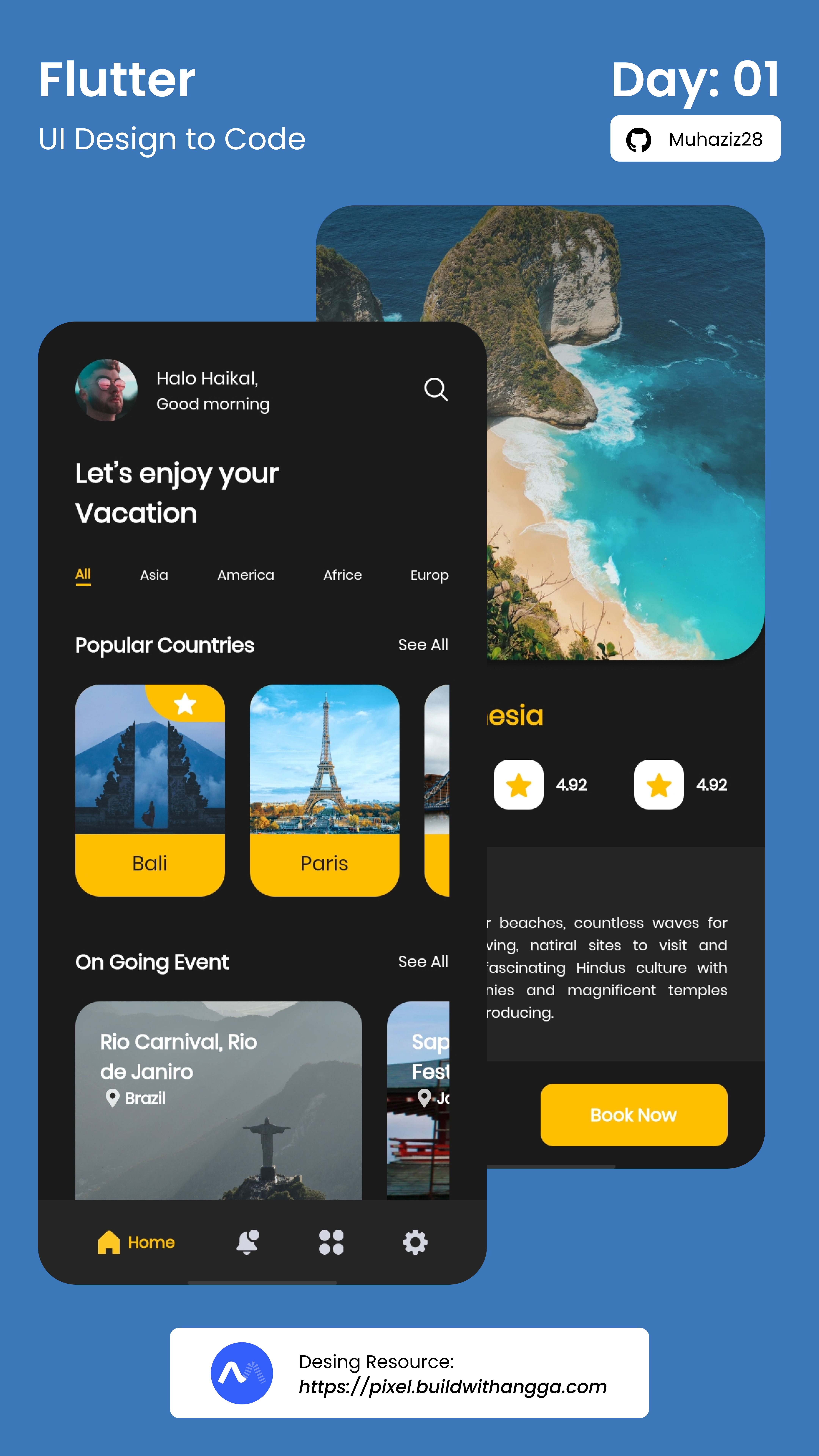 A Travel App UI for Flutter
