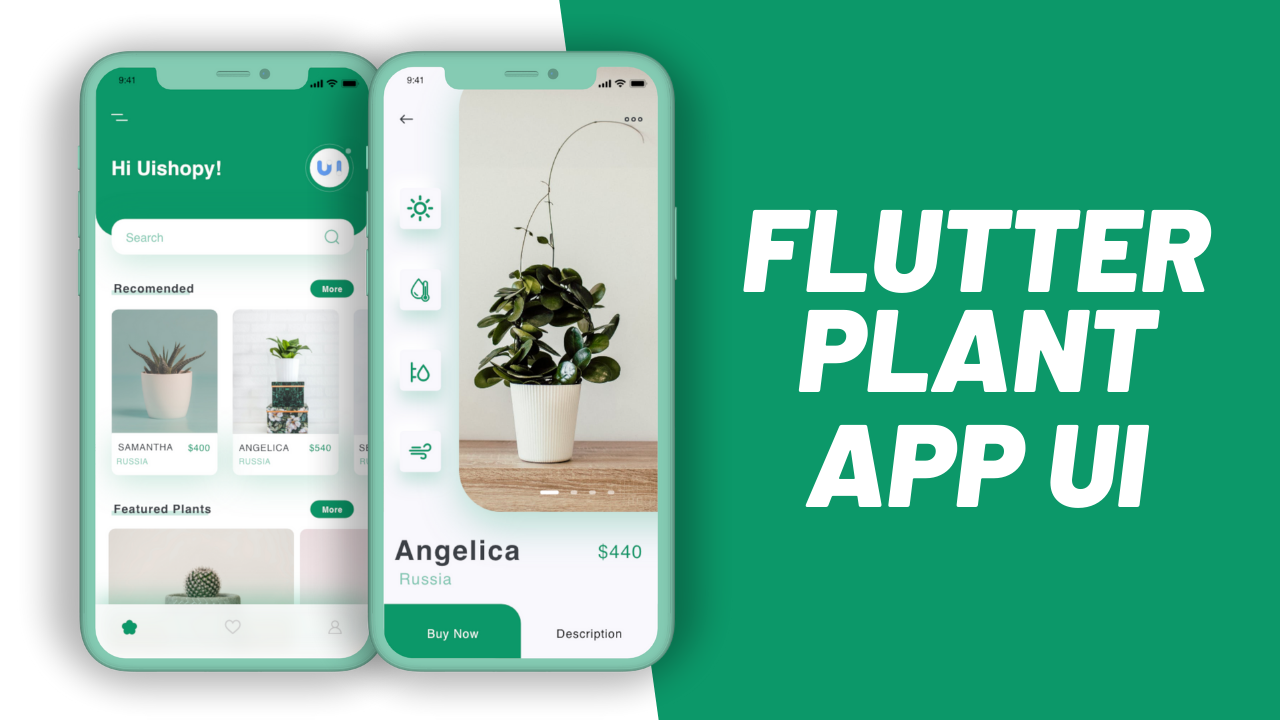 A Nice clean plant app UI using flutter