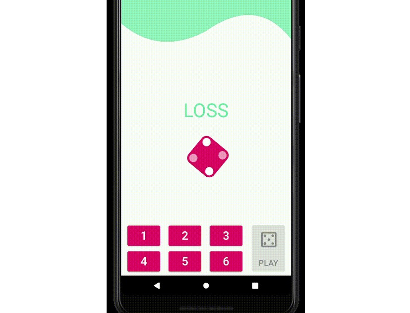 Dice game animation made with flutter