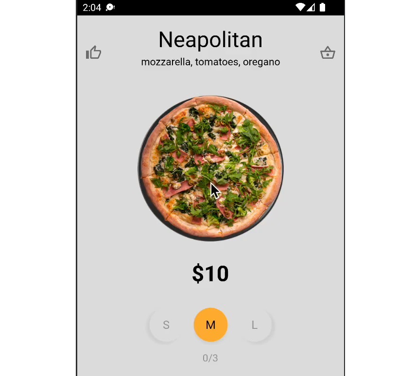 Pizza App Challenge with Flutter Animations