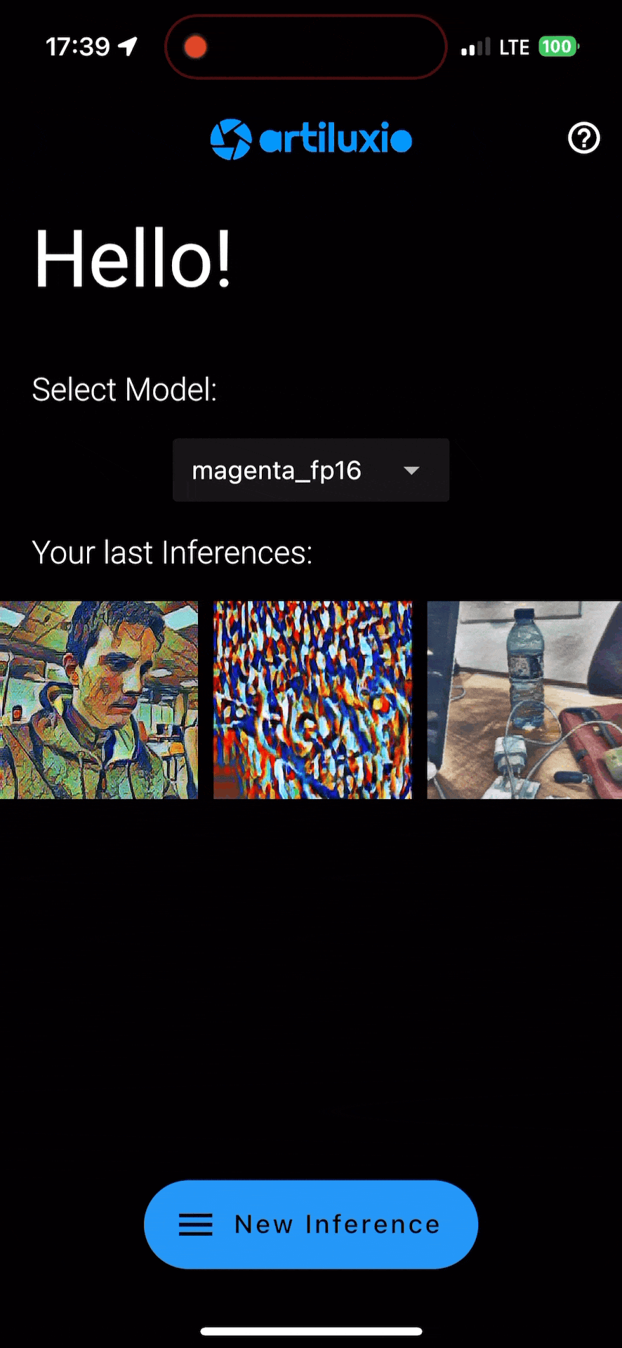 An image style transfer application using Flutter