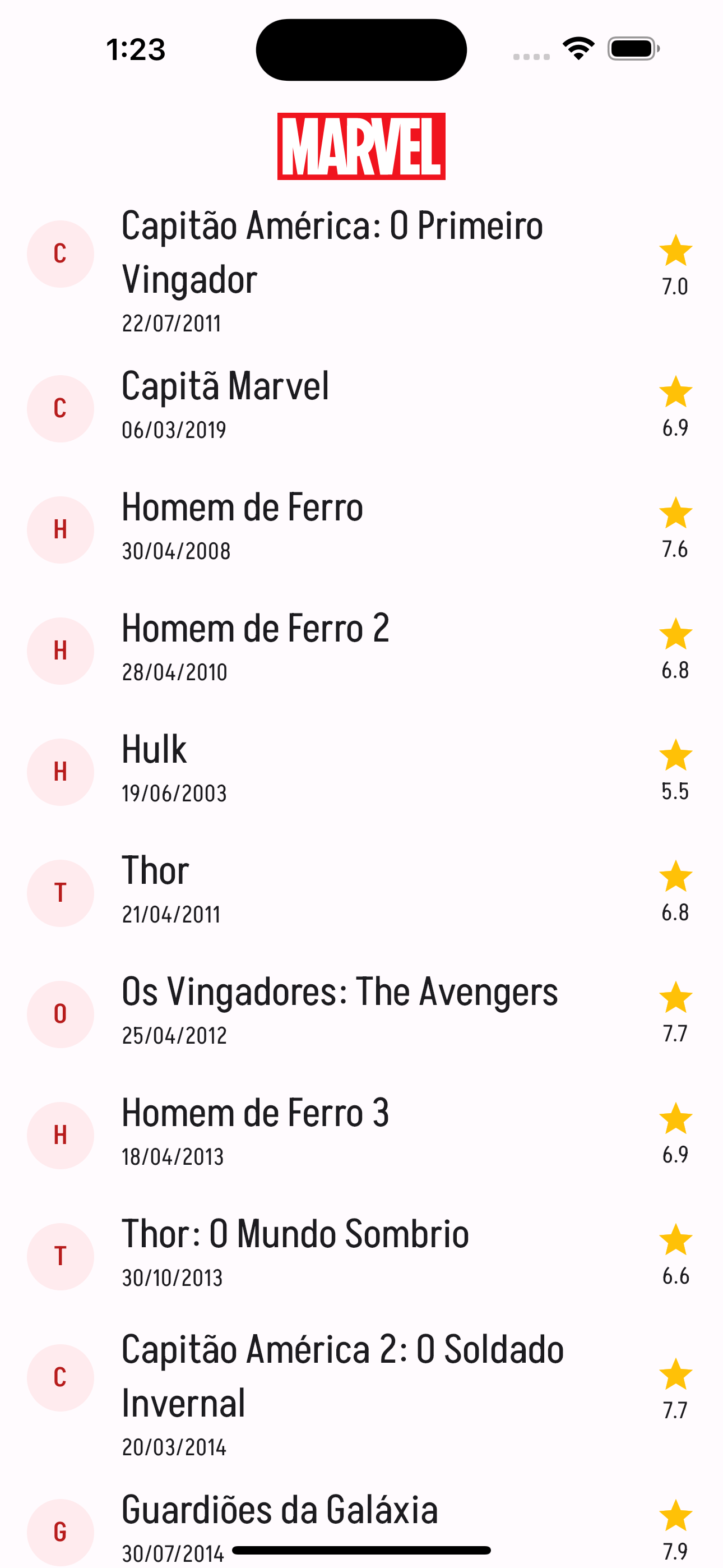 Marvel App Using Clean Arch and Bloc