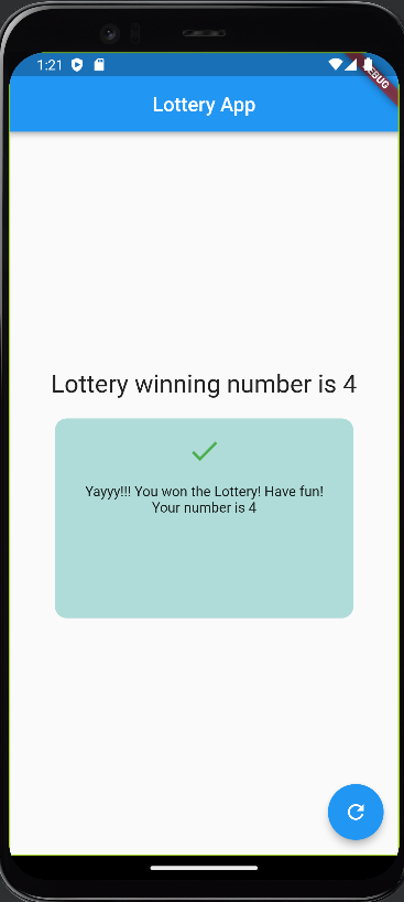 Flutter Android Studio based Lottery App