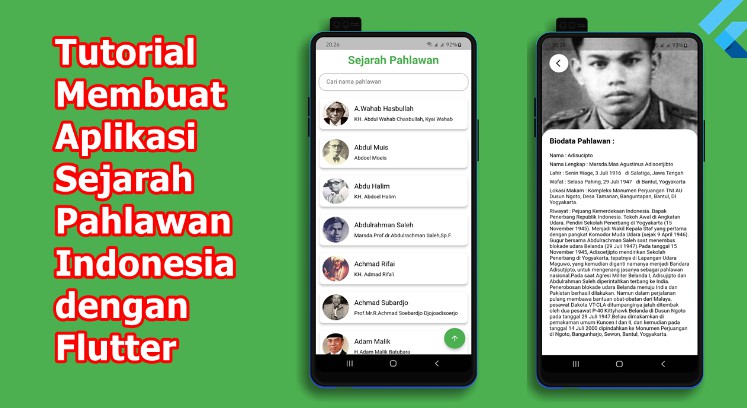 An Application for the History of Indonesian Heroes with Flutter